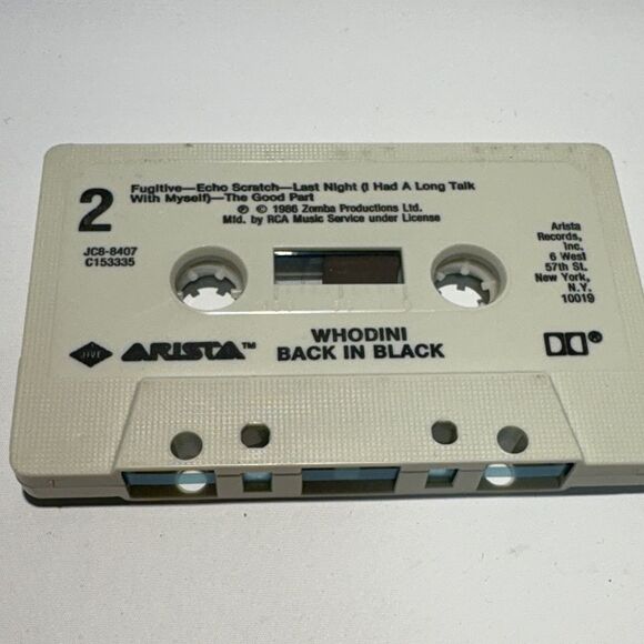 Whodini Back in Black Cassette Tape - Picture 5 of 5